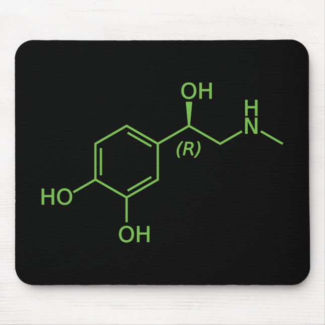 Tapis De Souris Adrenaline Molecule Chemical Diagram (Devant)