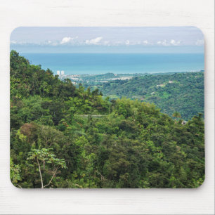 Tapis De Souris Aérien de Porto Rico côtière à el yunque