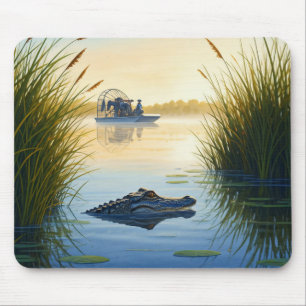 Tapis De Souris Aéronefs et Alligator Parc national des Everglades