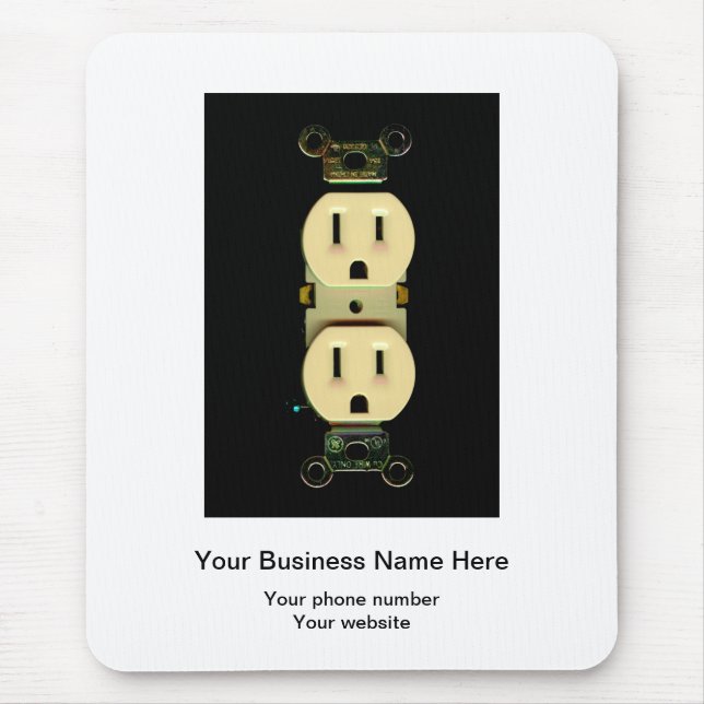 Tapis De Souris Affaires électriques d'électriciens de débouché (Devant)
