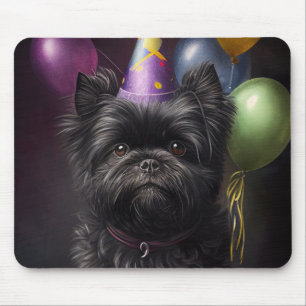 Tapis De Souris Affenpinscher Chien Ballons d'anniversaire
