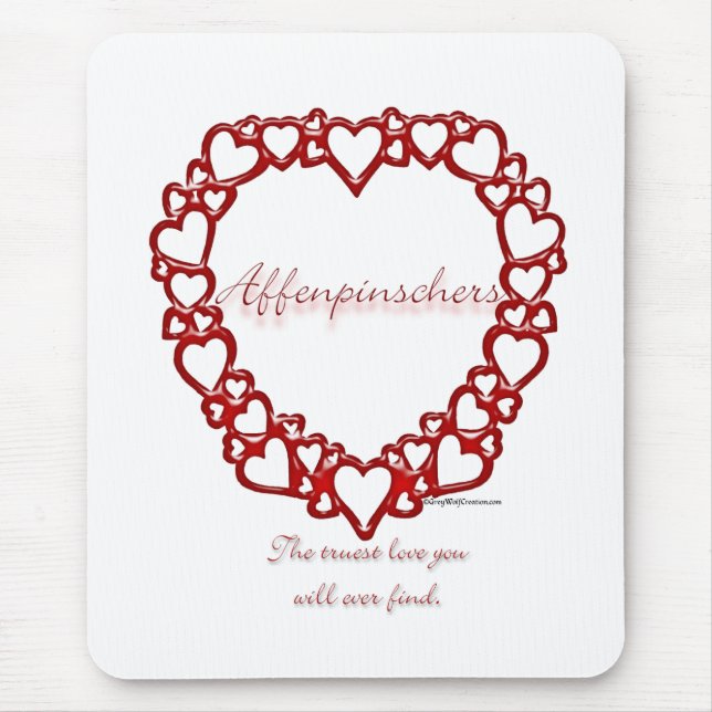 Tapis De Souris Affenpinscher Véritable Amour (Devant)