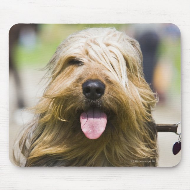 Tapis De Souris affichage de langue, cheveux longs, portrait (Devant)