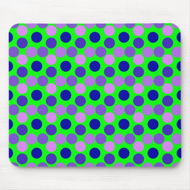 Tapis De Souris Affichage des points Pad de souris vert violet (Devant)