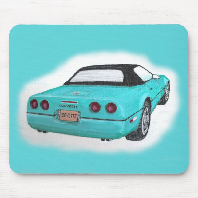 Tapis De Souris Affiche Corvette 1990 (Devant)