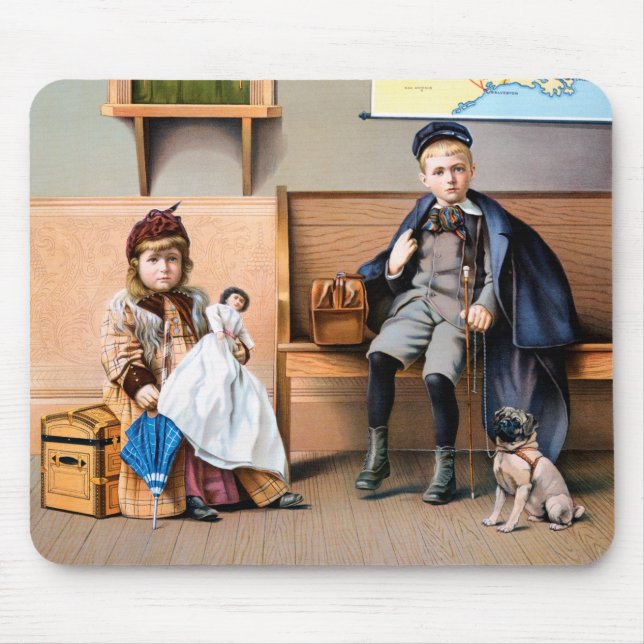 TAPIS DE SOURIS AFFICHE DE CHEMIN DE FER, 1898 (Devant)