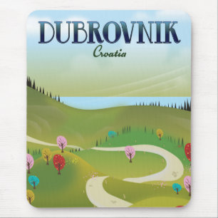Tapis De Souris affiche de paysage de dubrovnik croatie.