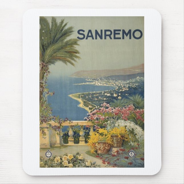 Tapis De Souris Affiche de Sanremo en 1920 (Devant)