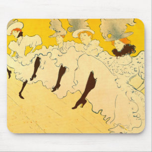 Tapis De Souris Affiche de Toulouse Lautrec Jeune Fille Jaune Dans