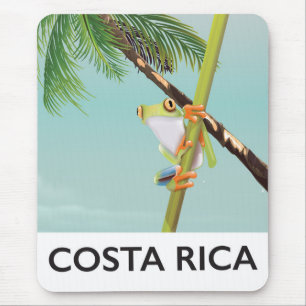 Tapis De Souris Affiche de vacances de la grenouille d'arbre du Co