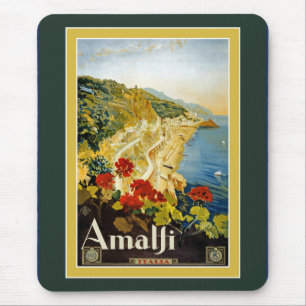 Tapis De Souris Affiche de Vintage voyage pour l'Italie Mousepad