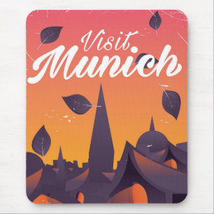Tapis De Souris Affiche de voyage à Munich en Allemagne