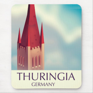 Tapis De Souris Affiche de voyage Allemagne Thuringe