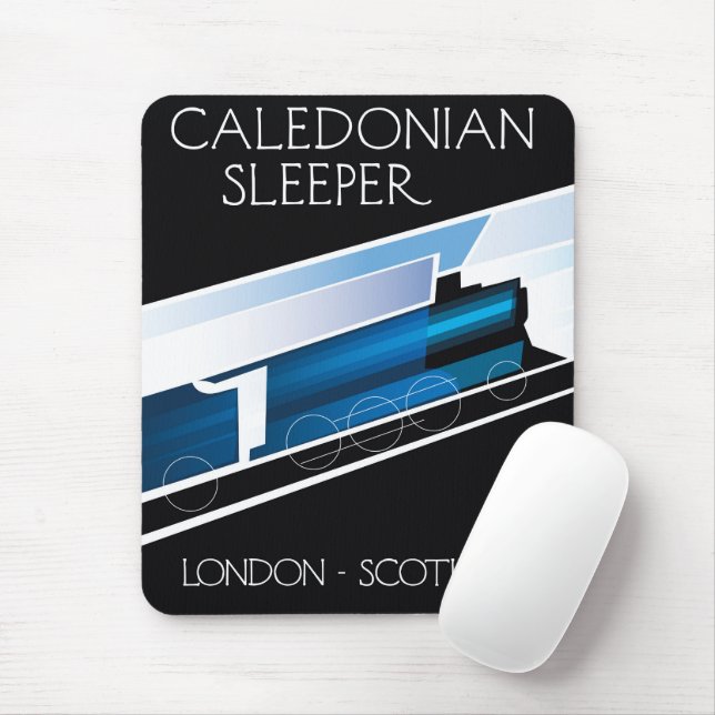 Tapis De Souris Affiche de voyage Caledonian Sleeper Londres Ecoss (Avec souris)