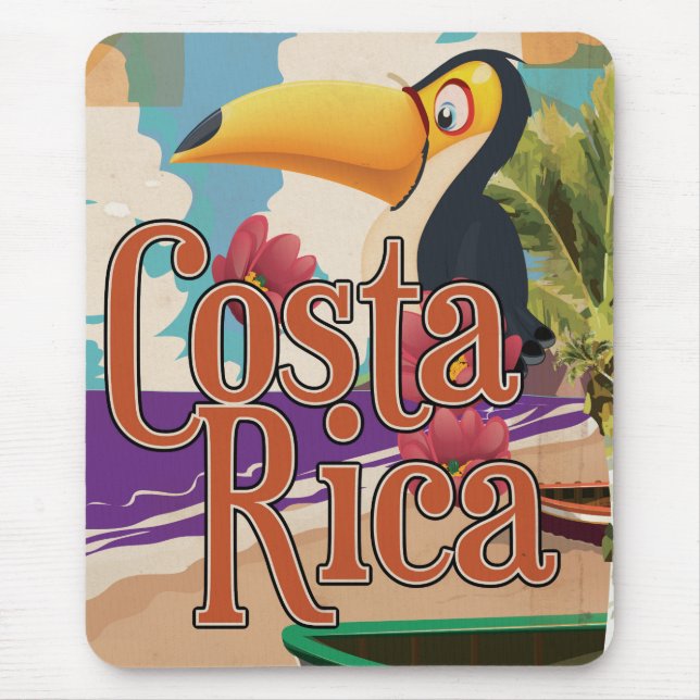 Tapis De Souris Affiche de voyage costaricaine (Devant)