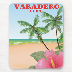 Tapis De Souris Affiche de voyage de la plage cubaine de Varadero