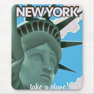 Tapis De Souris affiche de voyage de la statue de la Liberté de Ne