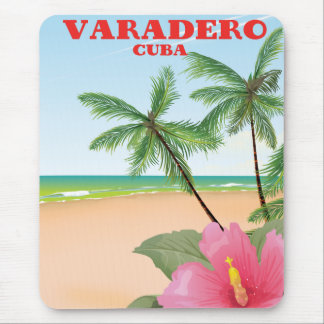 Tapis De Souris Affiche de voyage de plage cubaine Varadero