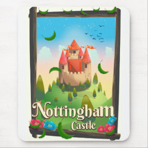 Tapis De Souris Affiche de voyage du château de Nottingham