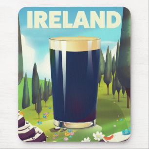 Tapis De Souris Affiche de voyage Ireland Pint