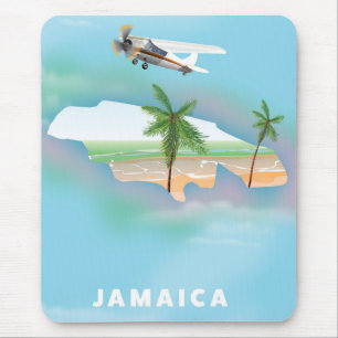 Tapis De Souris Affiche de voyage Jamaica Vintage