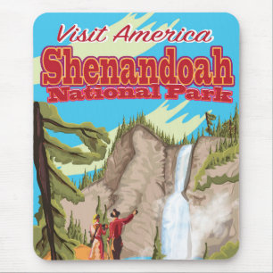 Tapis De Souris Affiche de voyage Parc national et réserve de Shen