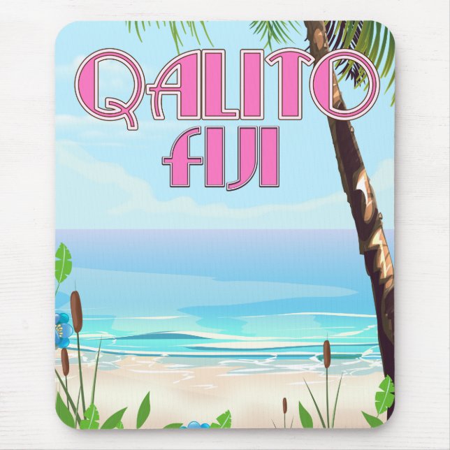 Tapis De Souris Affiche de voyage Qalito Fiji (Devant)