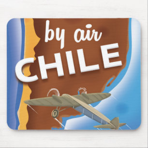 Tapis De Souris Affiche de voyage vintage Chili