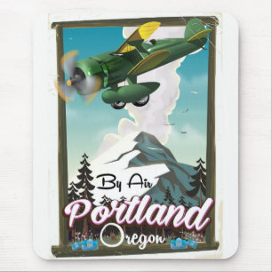 Tapis De Souris Affiche de voyage vintage de Portland, Oregon