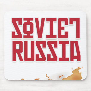 Tapis De Souris Affiche de voyage vintage Russie soviétique