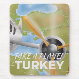 Tapis De Souris Affiche de voyage vintage Turquie