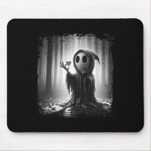 Tapis De Souris Affiche Horreur visage Horreur Halloween Coeur fan