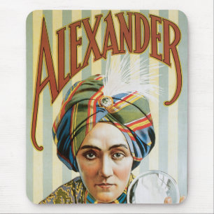 Tapis De Souris Affiche Magique Vintage, Alexander, l'Homme Qui Sa