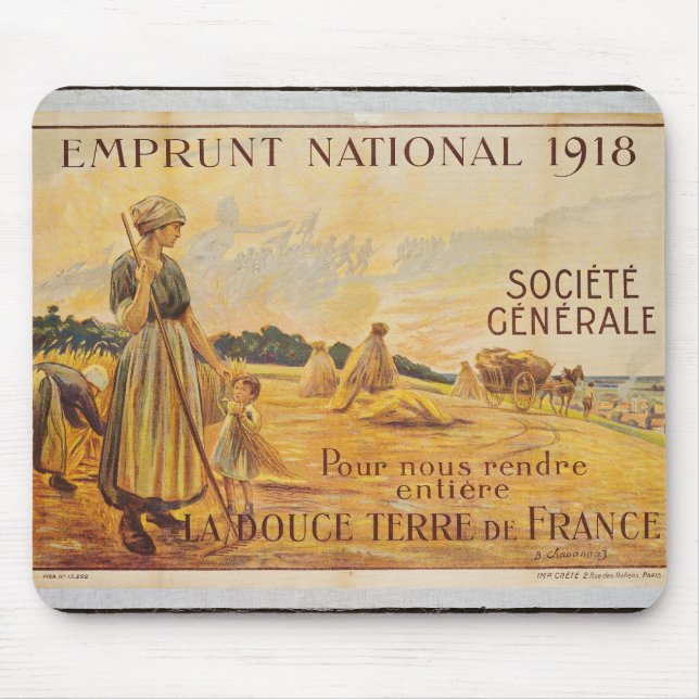 Tapis De Souris Affiche pour le prêt pour la défense nationale (Devant)