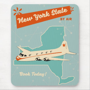 Tapis De Souris Affiche rétro de l'État de New York.