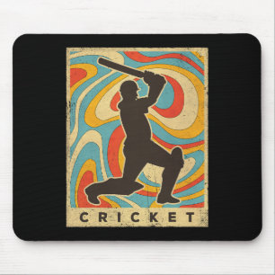Tapis De Souris Affiche Rétro Sport Cricket Vintage 1