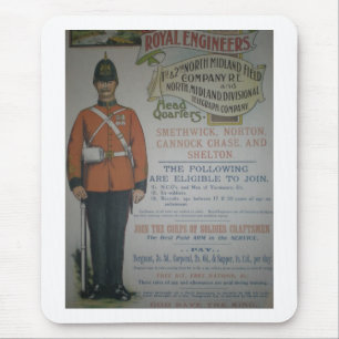 Tapis De Souris Affiche royale 1890 de recrutement d'ingénieurs d