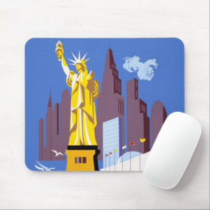 Tapis De Souris Affiche Vintage voyage pour Allegheny Airlines