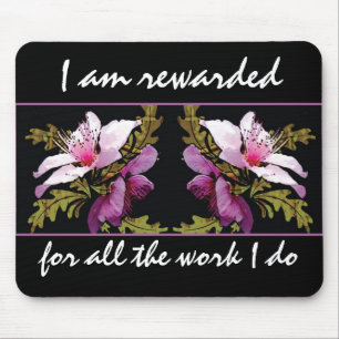 Tapis De Souris Affirmation Mousepad de motivation d'abondance