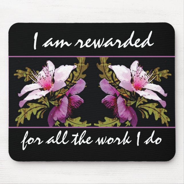 Tapis De Souris Affirmation Mousepad de motivation d'abondance (Devant)