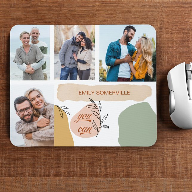 Tapis De Souris Affirmation Positive « Vous Pouvez » 4 Collage Pho (Créateur téléchargé)