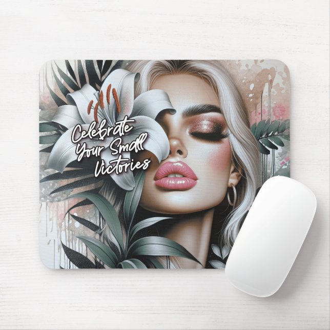 Tapis De Souris Affirmations féminines mignonnes (Avec souris)