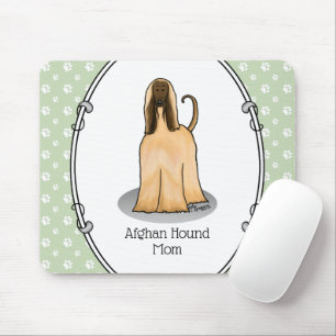 Tapis De Souris Afghan Hound Maman Afghan Maman (fawn) Mignonne ma