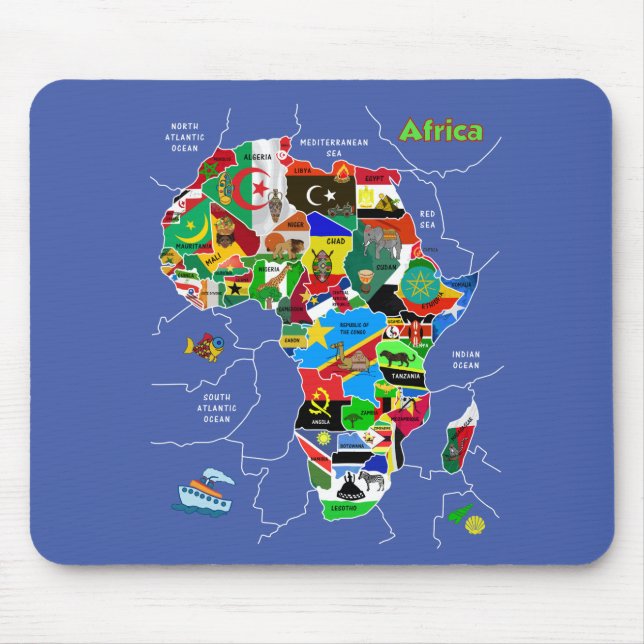 Tapis De Souris Africa map (Devant)