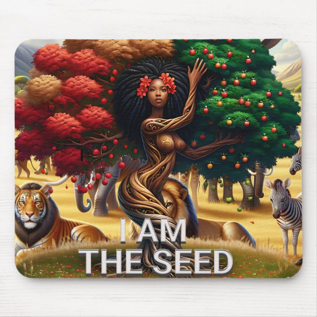 Tapis De Souris African American Woman inspiré Quote office (Devant)