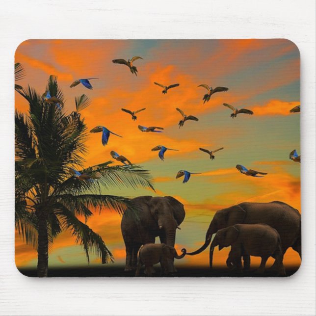 Tapis De Souris African Elephants (Devant)