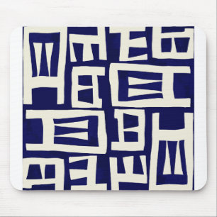 Tapis De Souris African Map - Navy Ivory