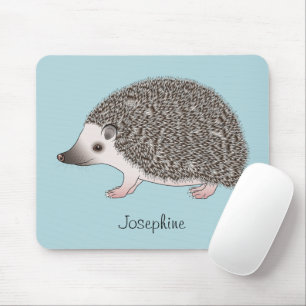Tapis De Souris African Pygmy Hedgehog Cartoon Design With A Name