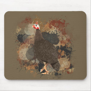 Tapis De Souris African Wildlife Guinea Fowl Tones Splatz