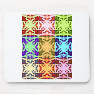 Tapis De Souris Afrique À damiers Pop art Culture motif coloré